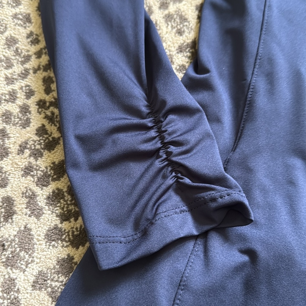 Lady Hagen Solid Navy Blue UV UPF 50+ Long Sleeve Golf Dress - Picture 7 of 8